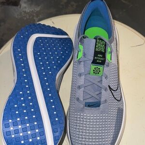 Nike Gray and Blue Athletic Sneakers